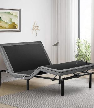 Sweetcrispy Full Adjustable Bed Frame, Ergonomic Electric Bed Base with Wireless Remote and 2 USB Ports, Head and Foot Incline, Zero Gravity Bed, Anti-Snore, Easy Assembly